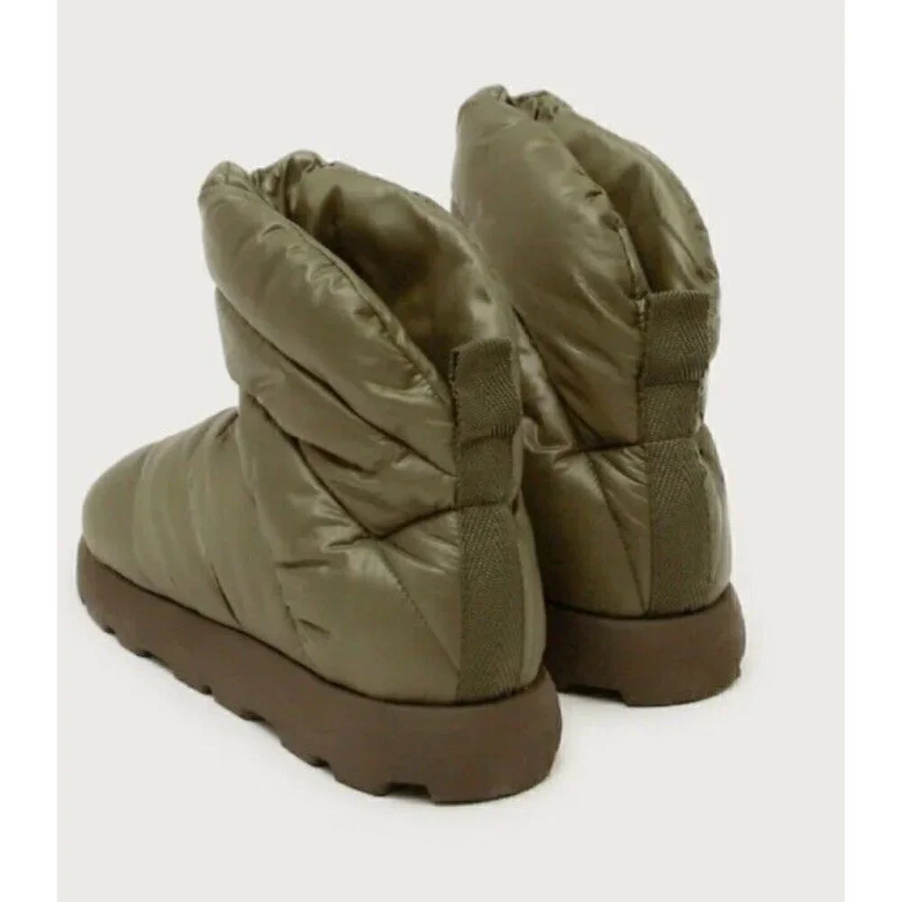 Piumestudio Luna Military Green Pillow Boot Womens‎ 37 Evereve Ankle Bootie New